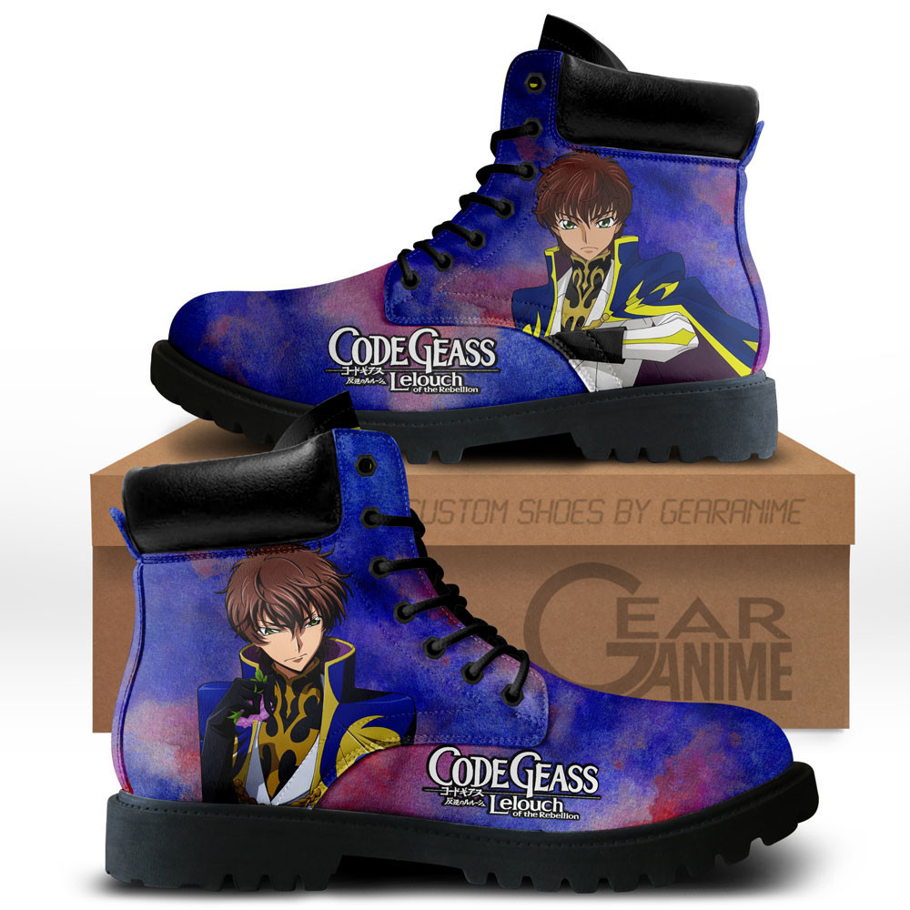 Suzaku Kururugi Custom Anime Combat Boots NTT141
