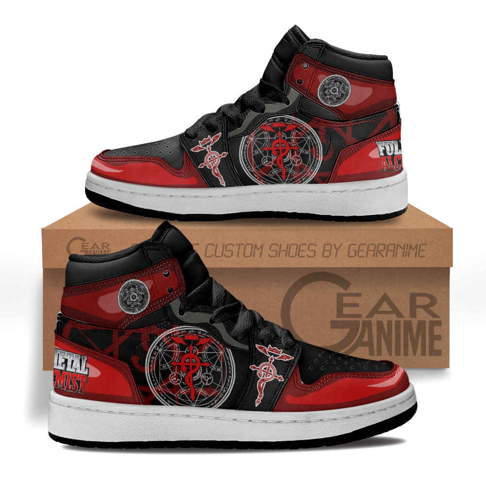 Symbols Custom Anime Kids High-Top Leather Sneakers
