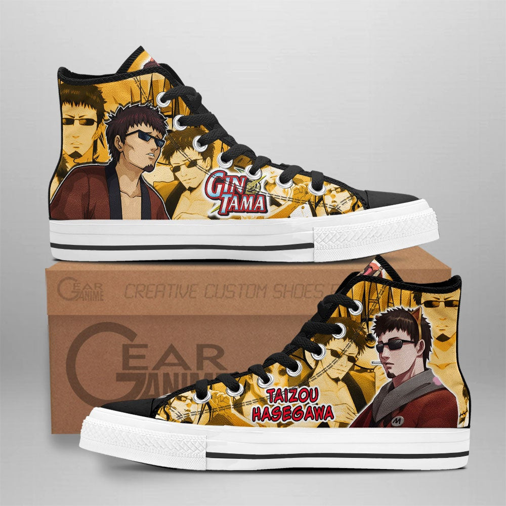 Taizou Hasegawa Custom Anime High-Top Canvas Shoes
