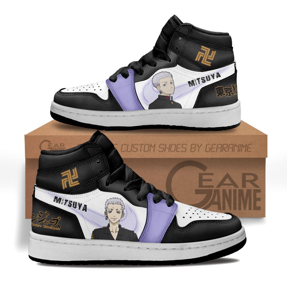 Takashi Mitsuya Custom Anime Kids High-Top Leather Sneakers MV2102