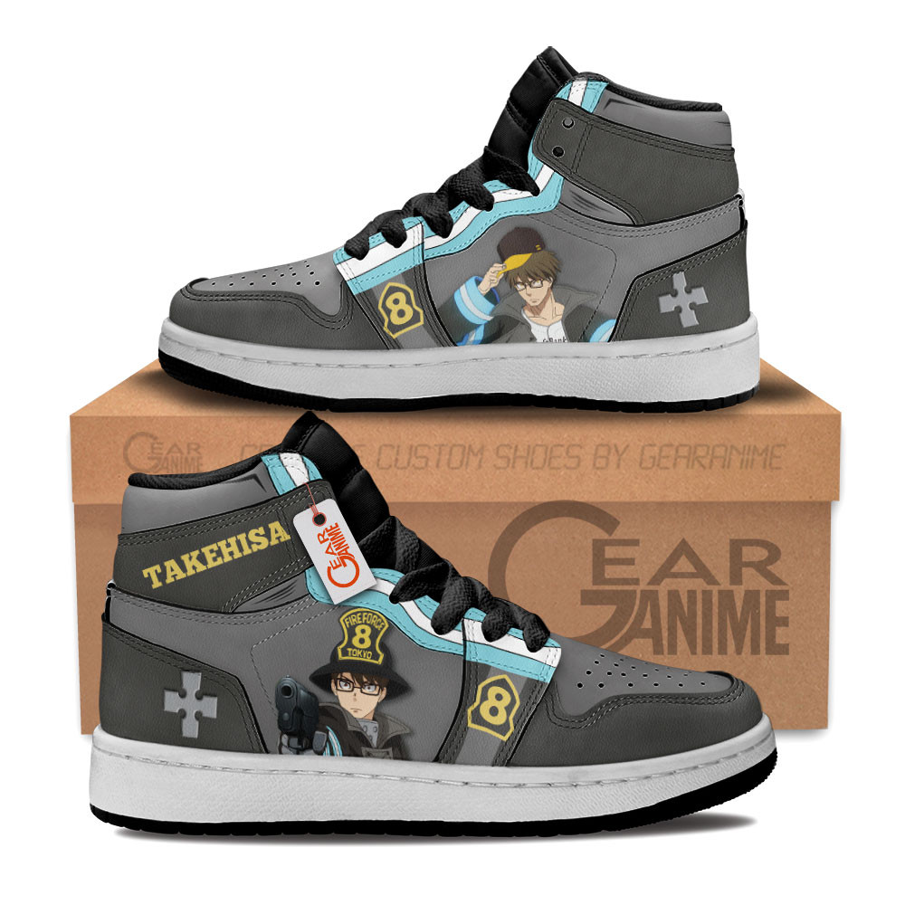 Takehisa Hinawa Custom Anime Kids High-Top Leather Sneakers