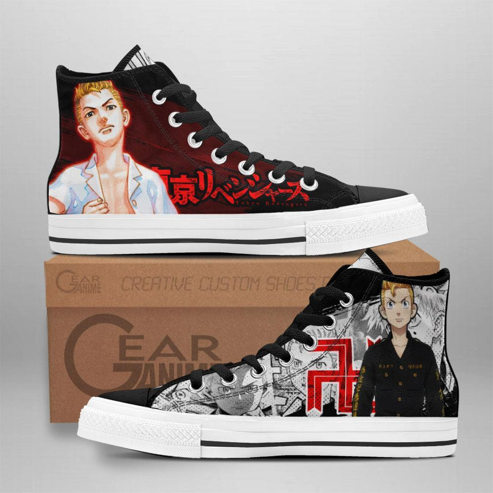 Takemichi Hanagaki Custom Anime High-Top Canvas Shoes TT1009