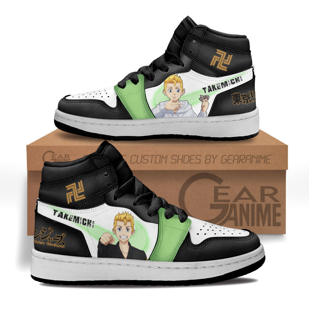Takemichi Hanagaki Custom Anime Kids High-Top Leather Sneakers MV2102