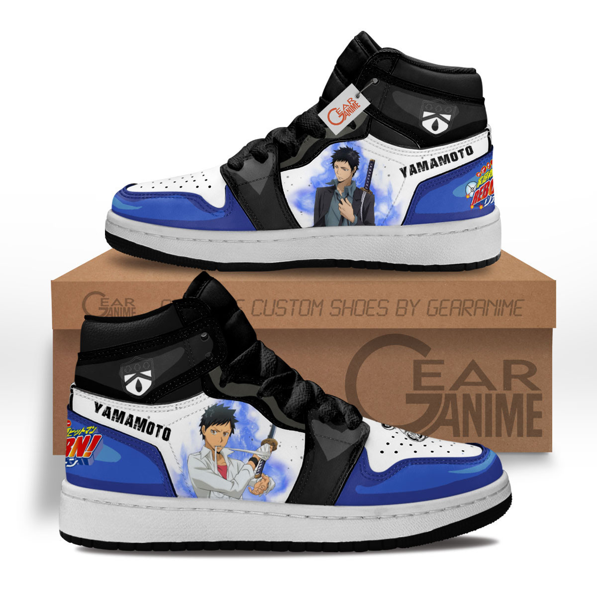 Takeshi Yamamoto Custom Anime Kids High-Top Leather Sneakers