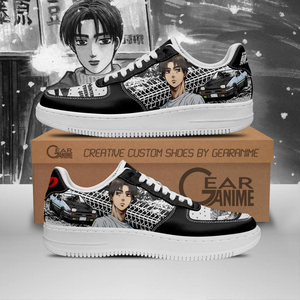 Takumi Fujiwara Initial Custom Anime Low-Top Leather Sneakers