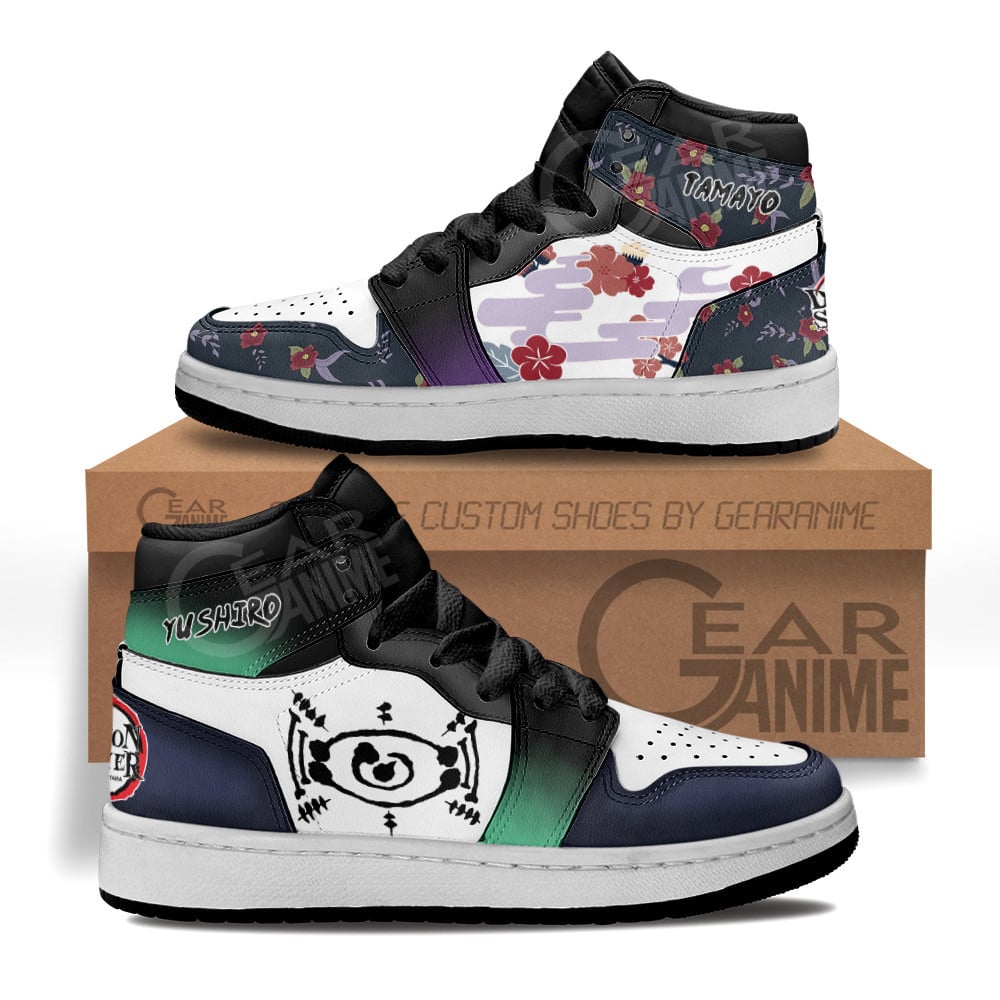 Tamayo and Yushiro Skills Custom Anime Kids High-Top Leather Sneakers