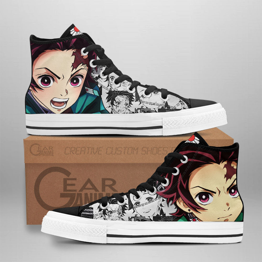 Tanjiro Custom Anime High-Top Canvas Shoes