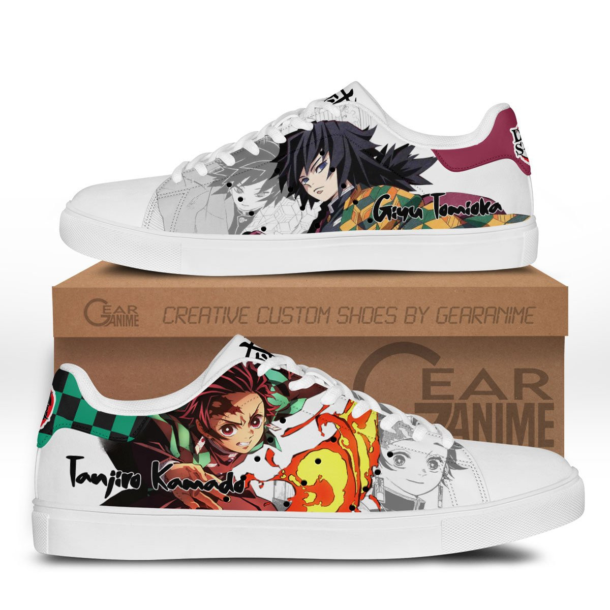 Tanjro and Giyu Custom Anime Classic Court Shoes