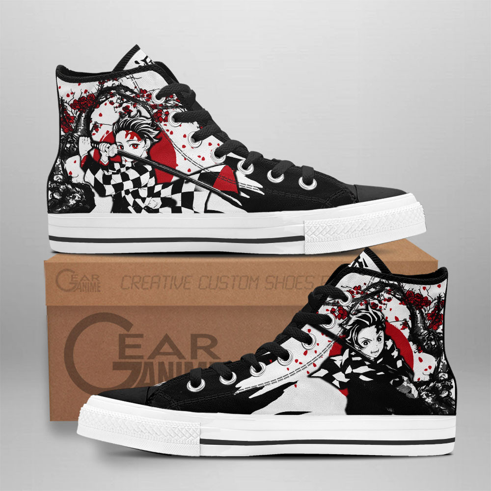 Tanjro Custom Anime High-Top Canvas Shoes