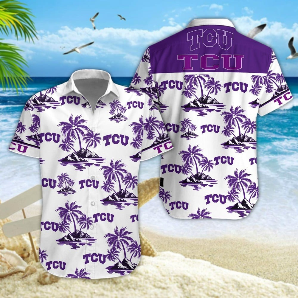 Tcu Horned Frogs Football Hawaiian Football Aloha Shirt Special Gift For Dad