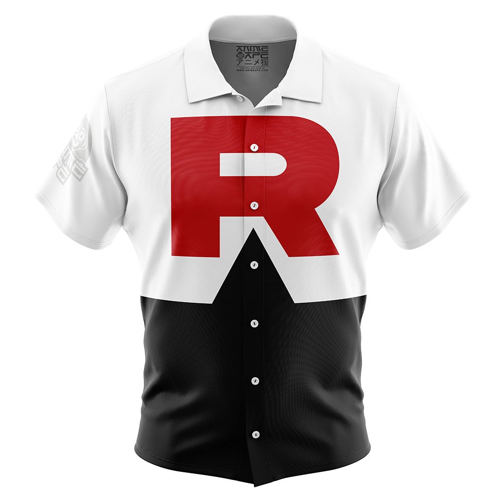 Team Rocket Pokemon Button Up  Hawaiian Shirt