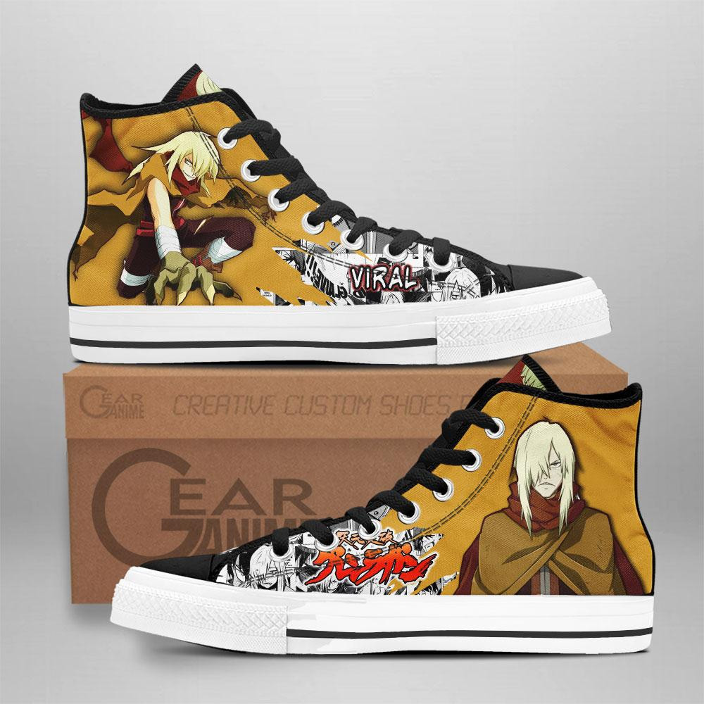 Tengen Toppa Viral Custom Anime High-Top Canvas Shoes NTT090