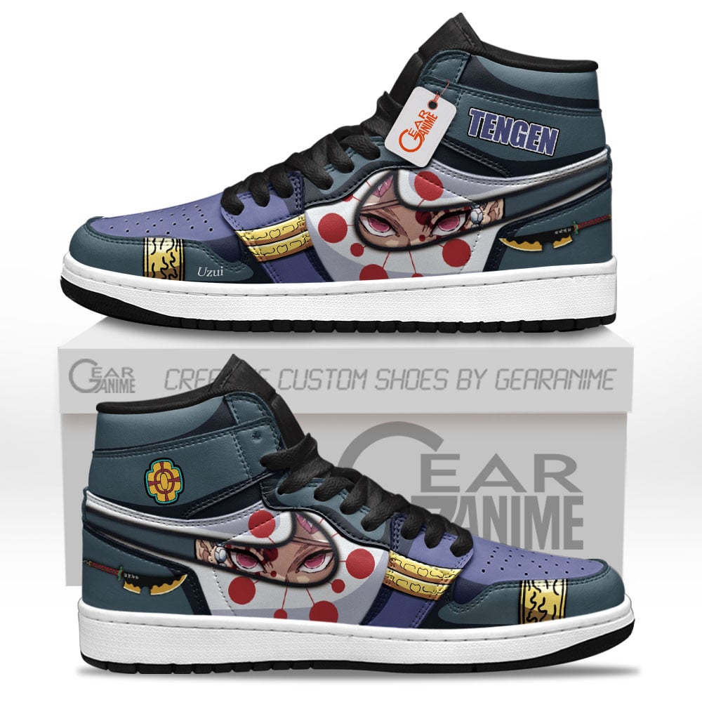 Tengen Uzui High-Top Leather Sneakers Demon Slayer Custom Name