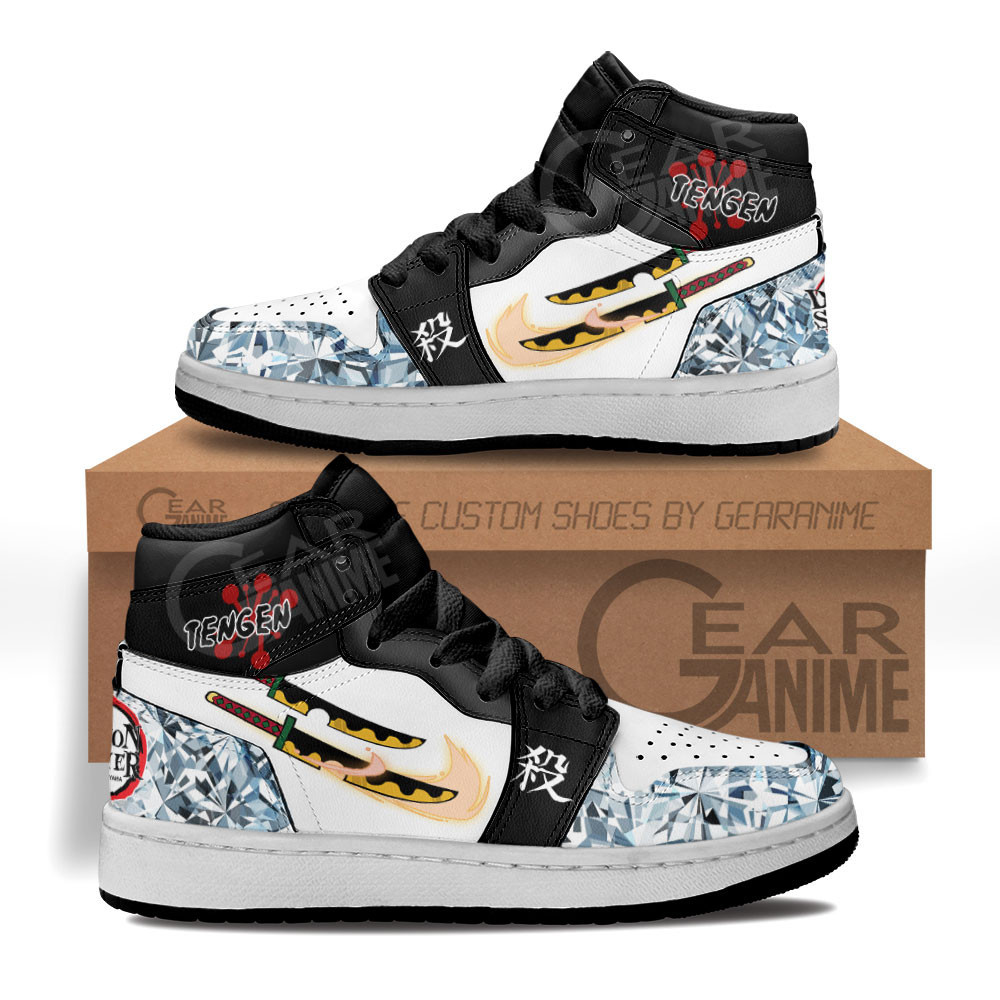 Tengen Uzui Skills Custom Anime Kids High-Top Leather Sneakers