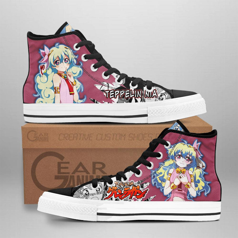 Teppelin Nia Custom Anime High-Top Canvas Shoes NTT090