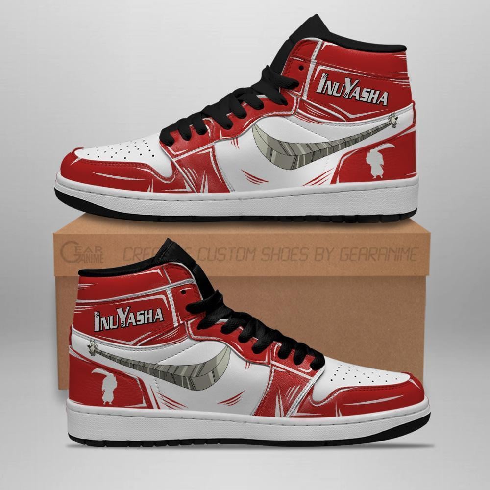 Tessaiga Iron-Crushing Fang Custom Anime High-Top Leather Sneakers