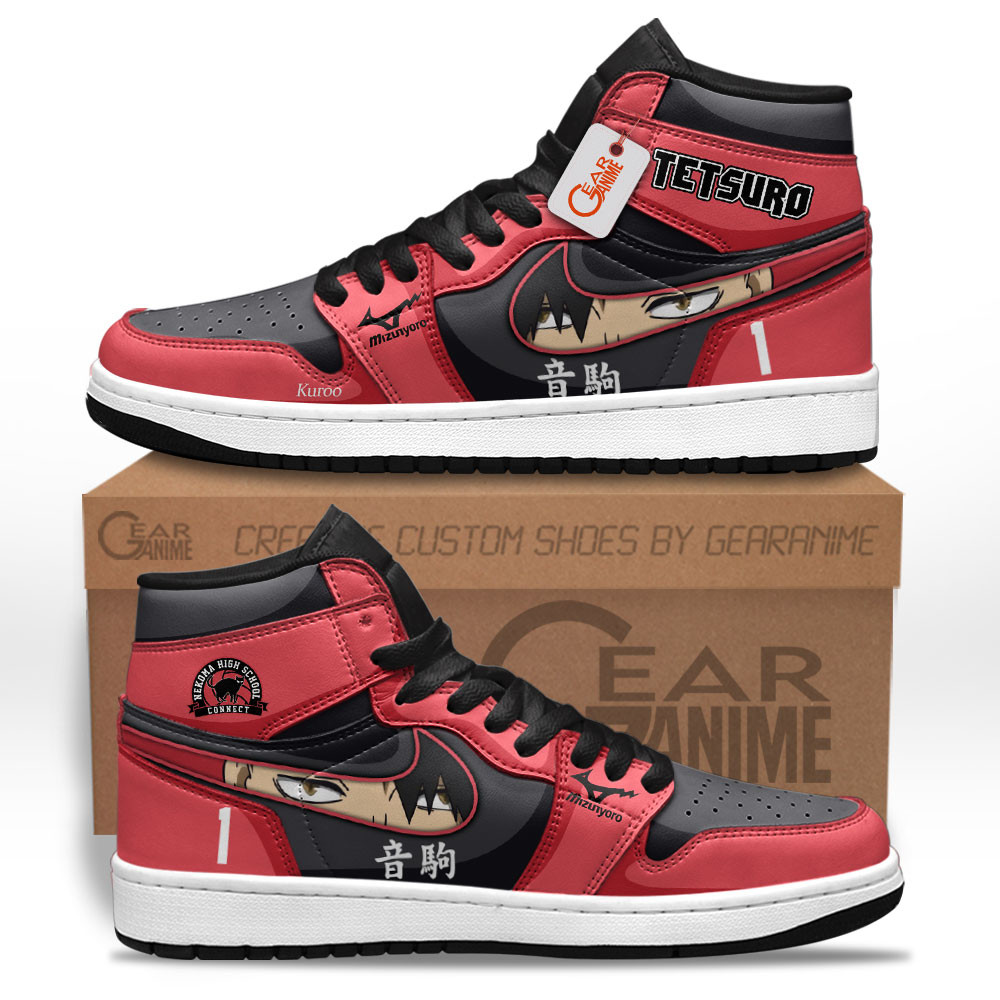 Tetsuro Kuroo High-Top Leather Sneakers Custom Name