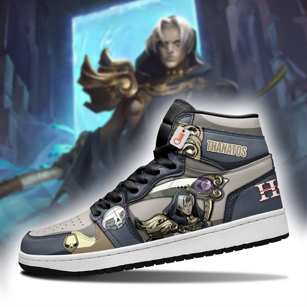 Thanatos Son Of Erebus Custom Gaming High-Top Leather Sneakers Games Hades Custom Name