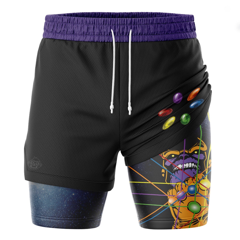 Thanos Infinity Gauntlet Marvel 2-in-1 Performance Shorts