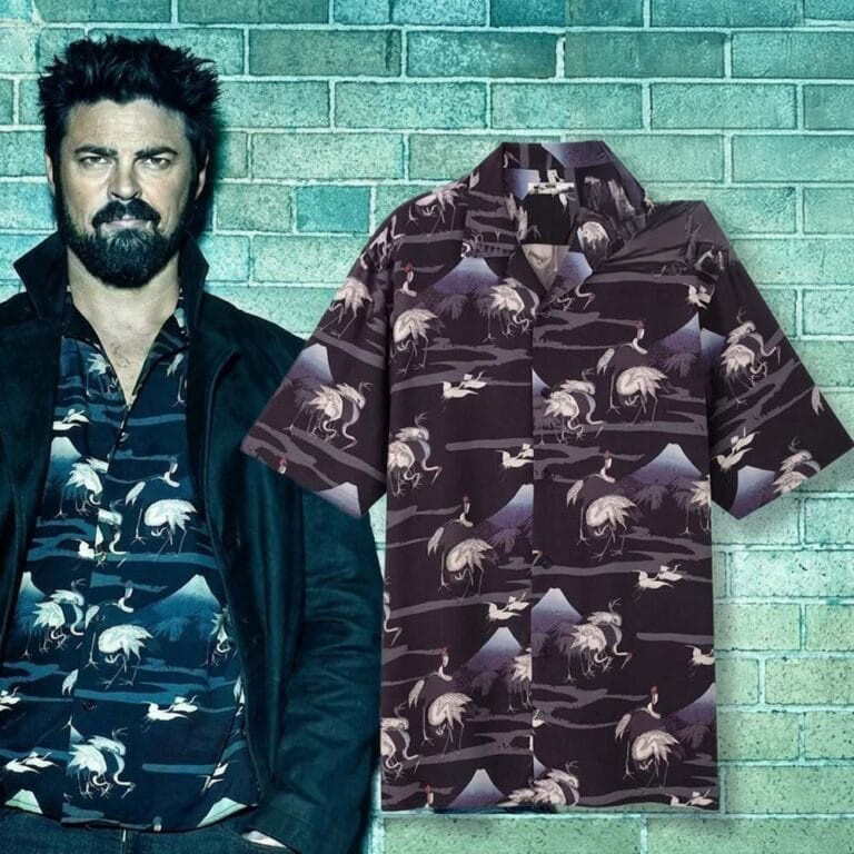 The Boys Billy Merch Butcher Hokusai Crane Print Summer Hawaiian Shirt Gift For Dad