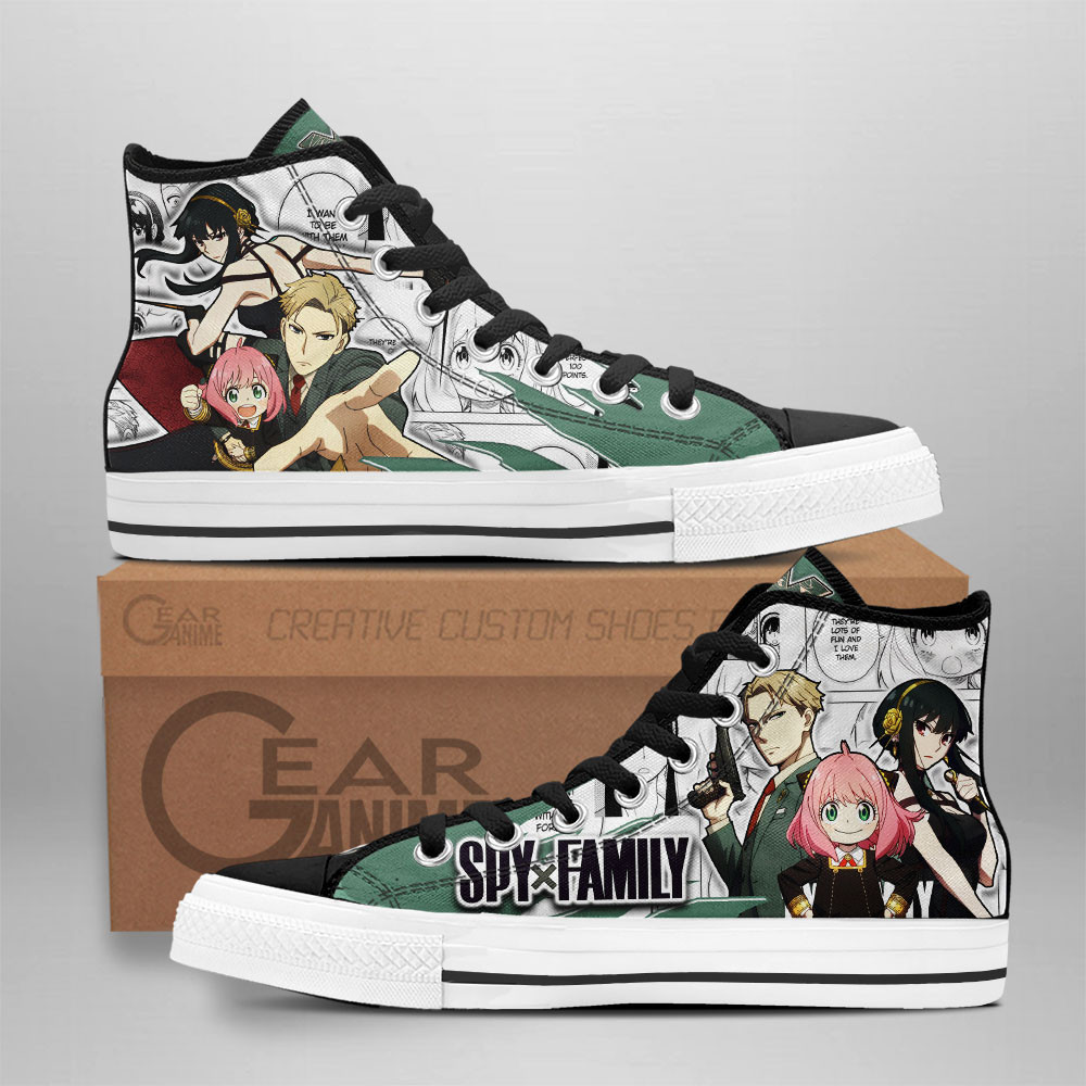 The Forgers Family Custom Anime High-Top Canvas Shoes