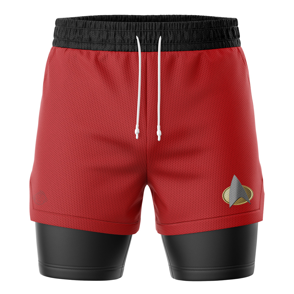 The Next Generation Red Star Trek 2-in-1 Performance Shorts