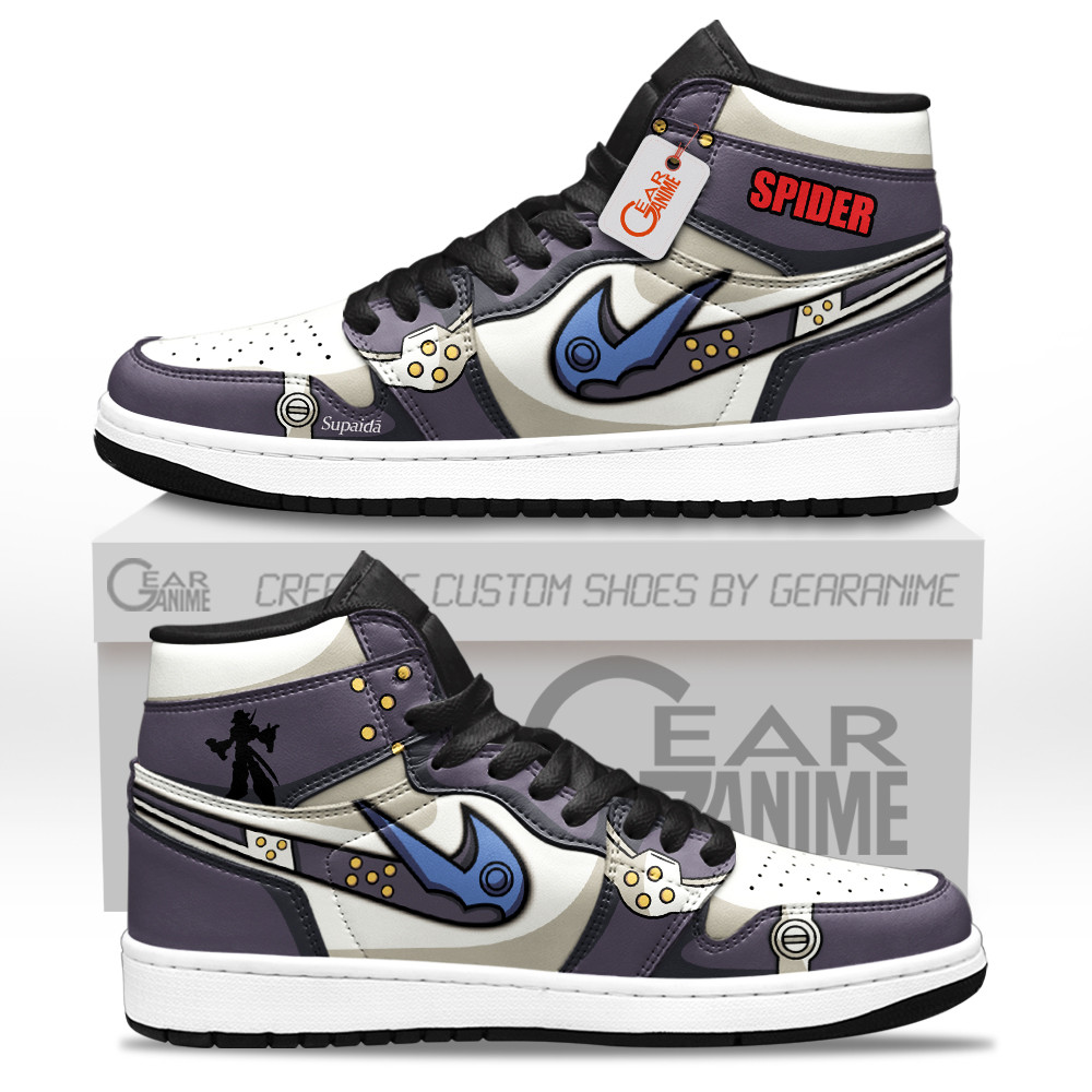 The Spider Boss Custom Gaming High-Top Leather Sneakers Mega Man X Custom Shoes