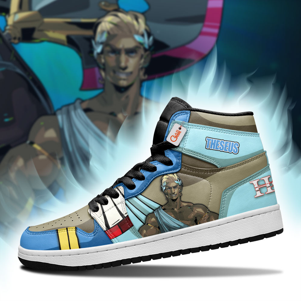 Theseus King Of Crete Custom Gaming High-Top Leather Sneakers Games Hades Custom Name
