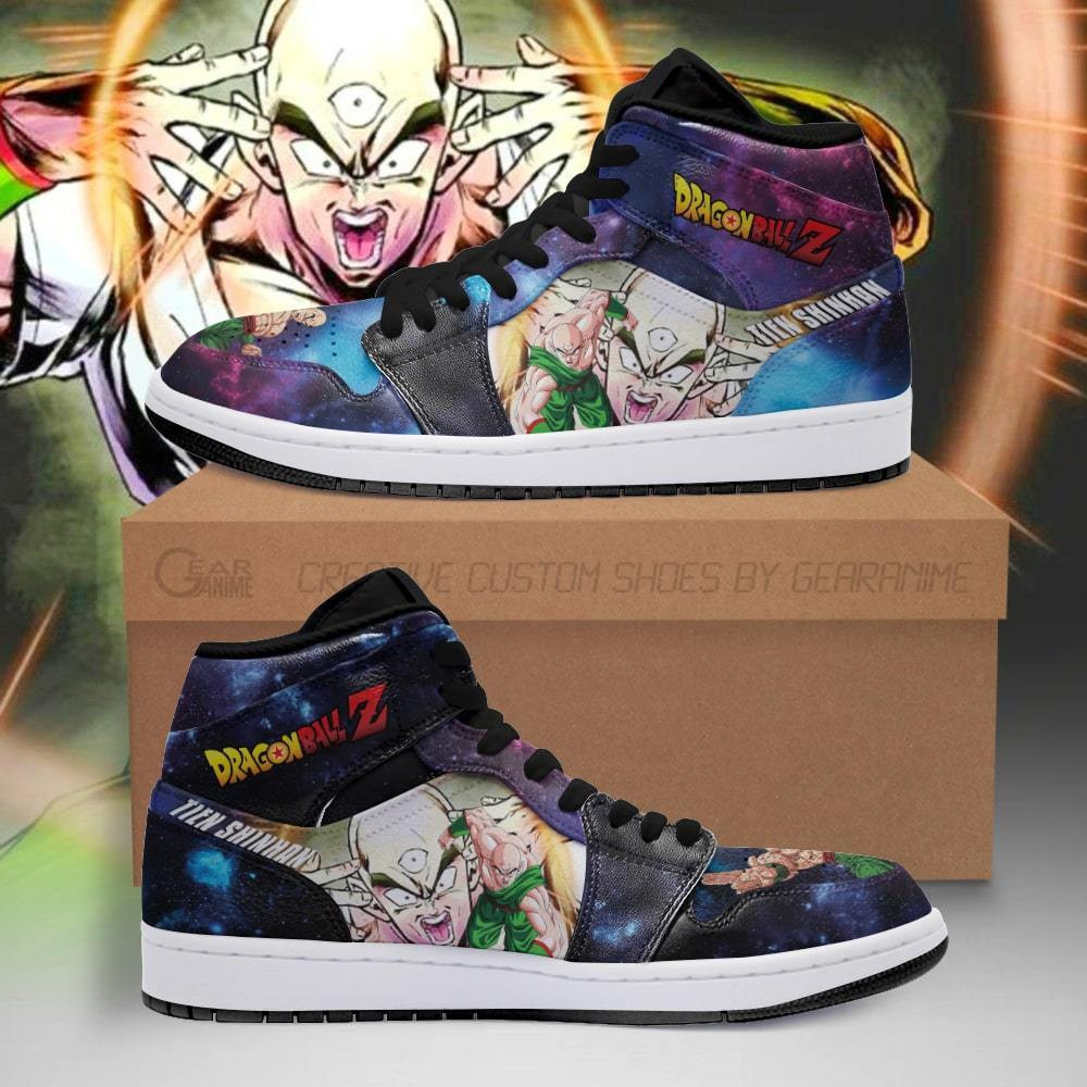 Tien Shinhan Custom Anime High-Top Leather Sneakers Galaxy PT04