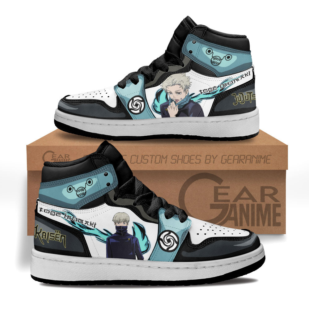Toge Inumaki Custom Anime Kids High-Top Leather Sneakers