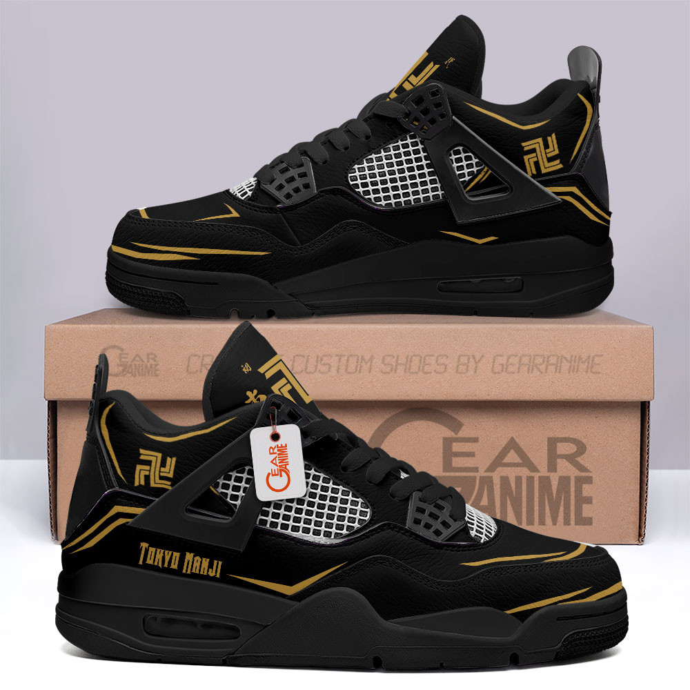 Tokyo Manji Gang Retro 4 Leather Sneakers Custom Name