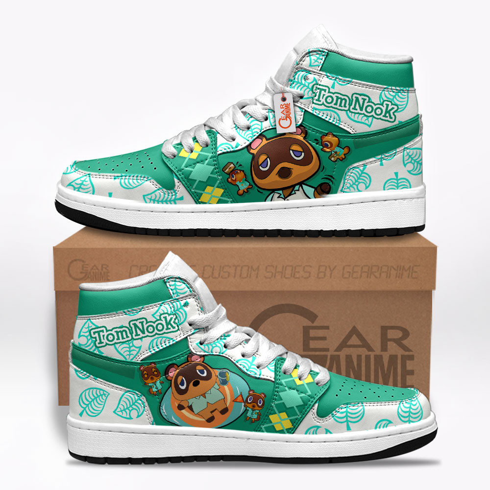 Tom Nook Custom Gaming High-Top Leather Sneakers