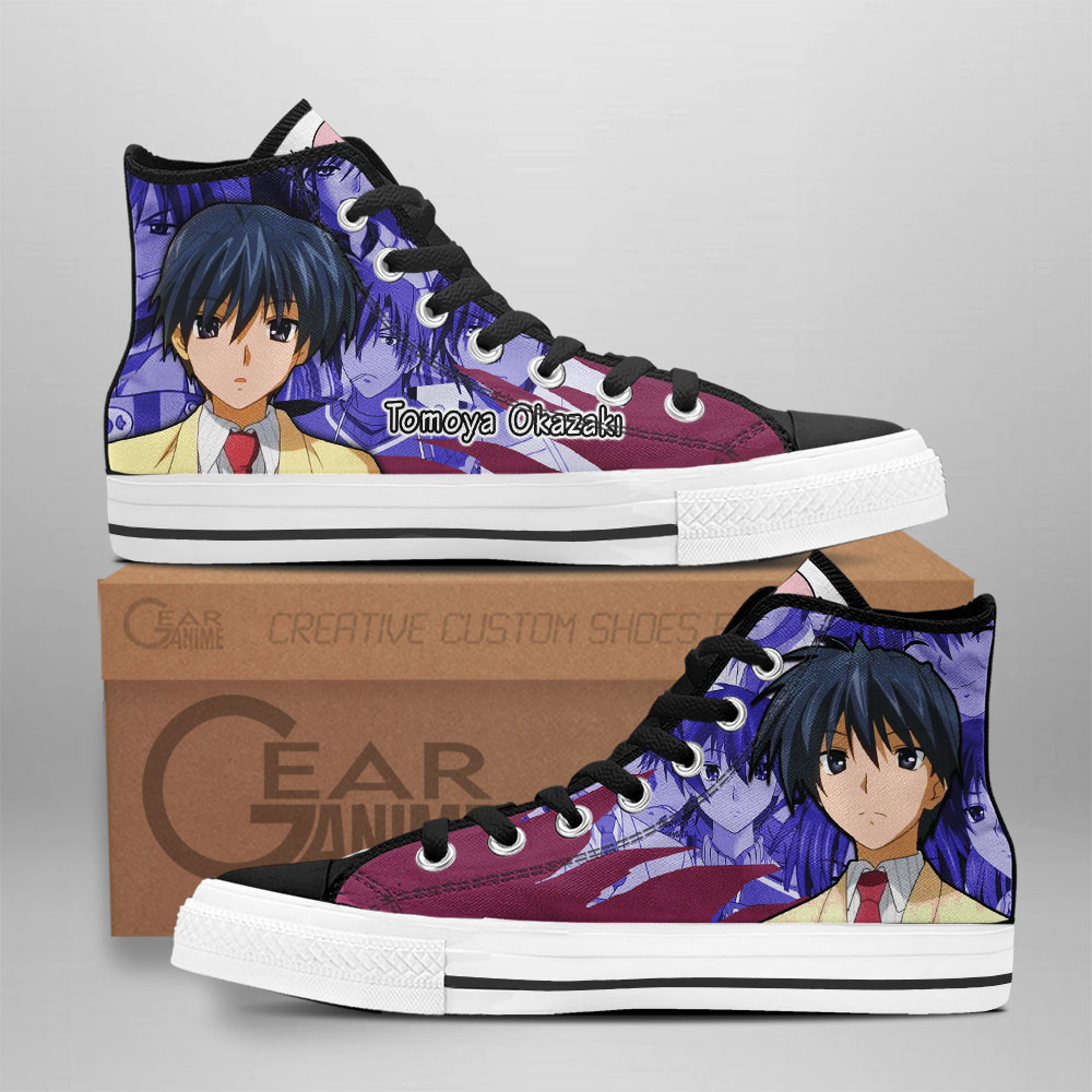 Tomoya Okazaki Custom Anime High-Top Canvas Shoes NTT131