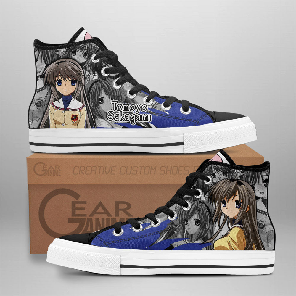 Tomoyo Sakagami Custom Anime High-Top Canvas Shoes NTT131