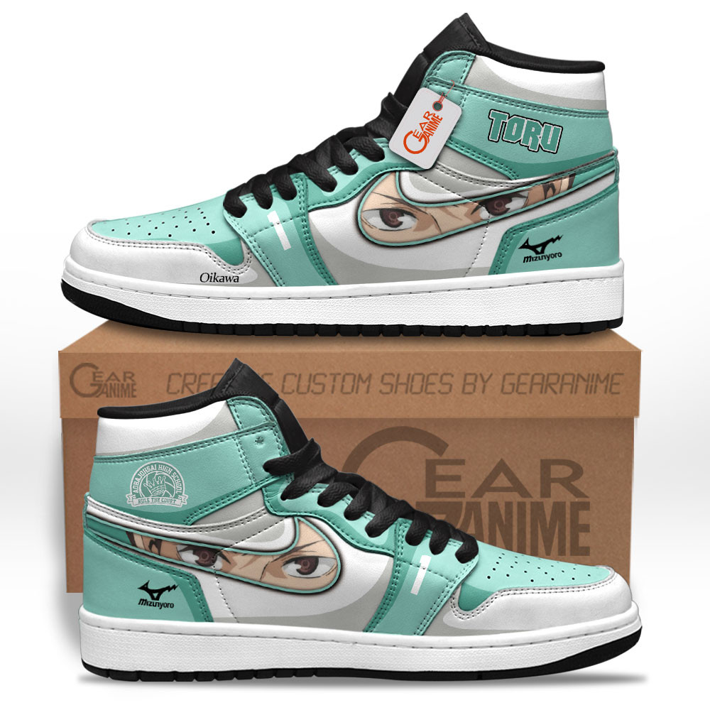 Toru Oikawa High-Top Leather Sneakers Custom Name
