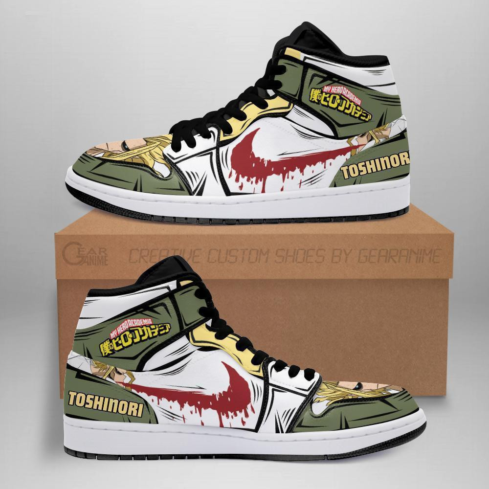 Toshinori Yagi Custom Anime High-Top Leather Sneakers