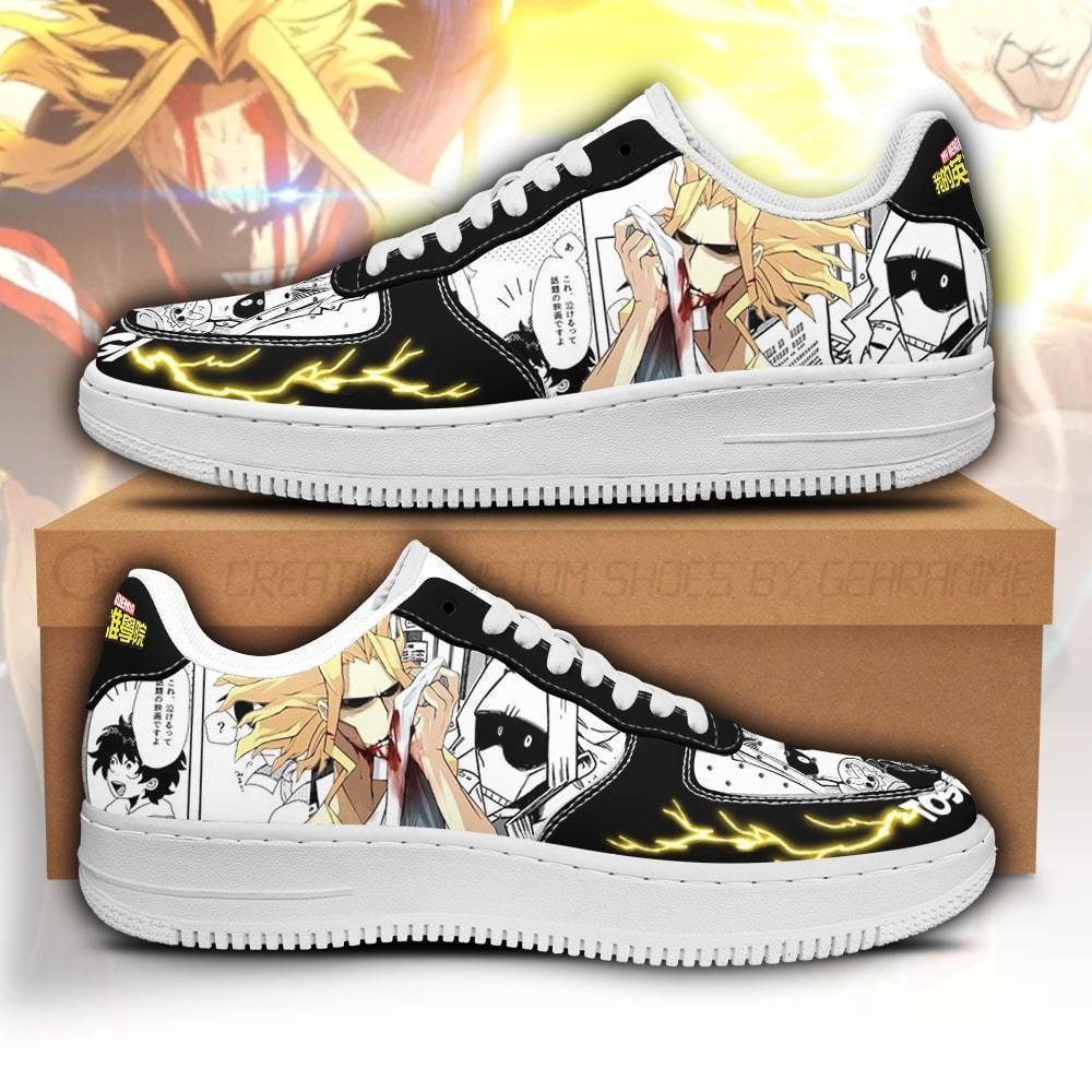 Toshinori Yagi Custom Anime Low-Top Leather Sneakers