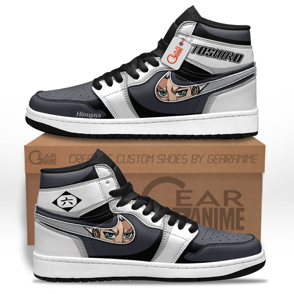 Toshiro Hitsugaya High-Top Leather Sneakers Custom Name