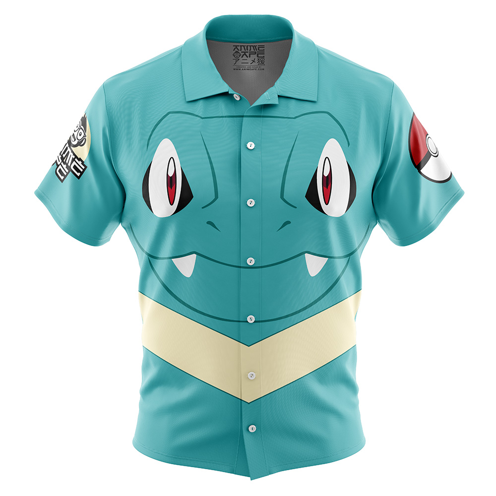 Totodile Face Pokemon Button Up  Hawaiian Shirt