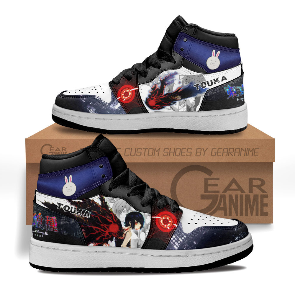 Touka Kirishima Custom Anime Kids High-Top Leather Sneakers MV2802