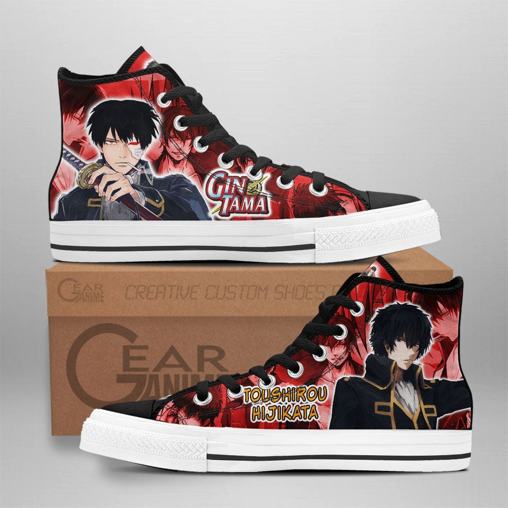 Toushirou Hijikata Custom Anime High-Top Canvas Shoes