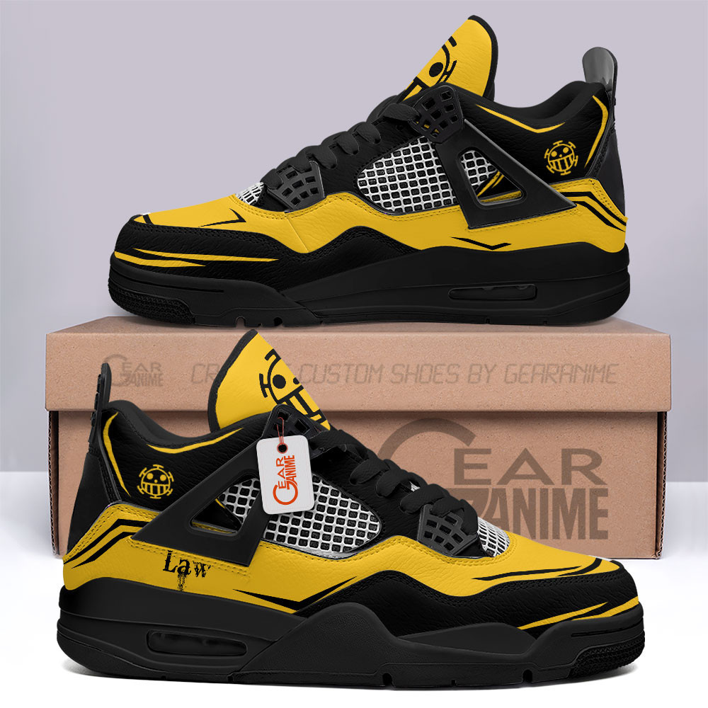 Trafalgar D. Law Retro 4 Leather Sneakers