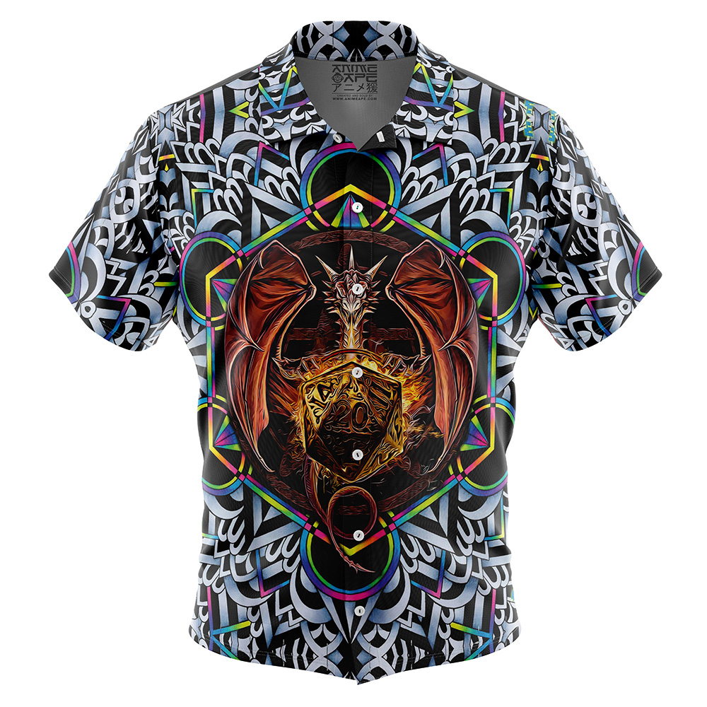 Trippy Dungeons & Dragons Button Up Hawaiian Shirt