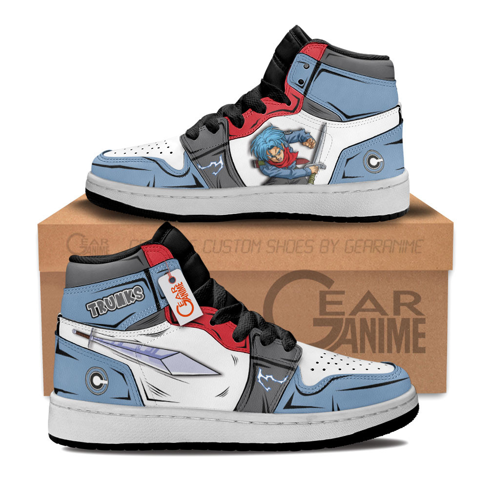 Trunks Custom Anime Kids High-Top Leather Sneakers Personalized