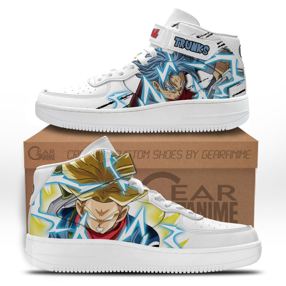 Trunks Custom Anime Mid-Top Leather Sneakers