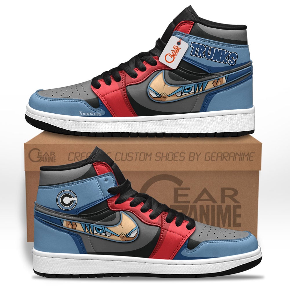 Trunks High-Top Leather Sneakers Dragon Ball Custom Name