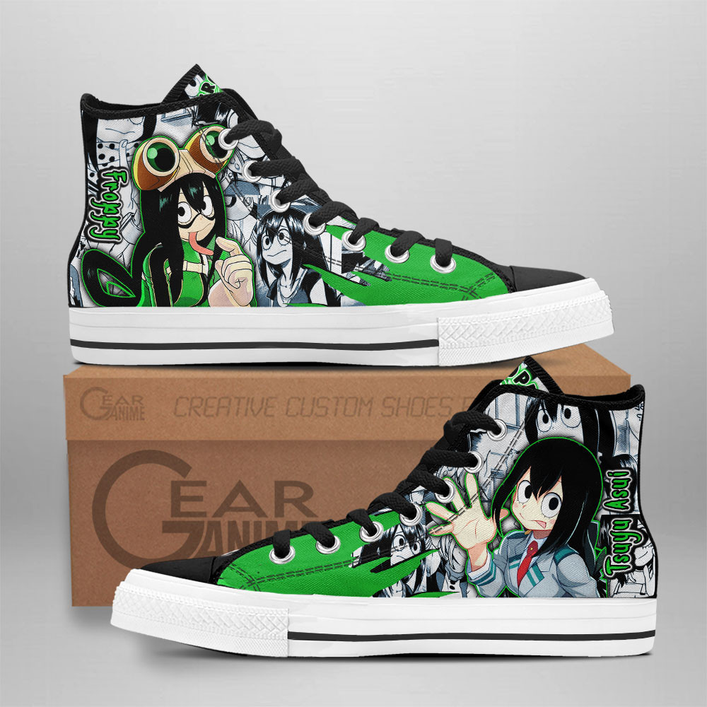 Tsuyu Asui Custom Anime High-Top Canvas Shoes NTT291