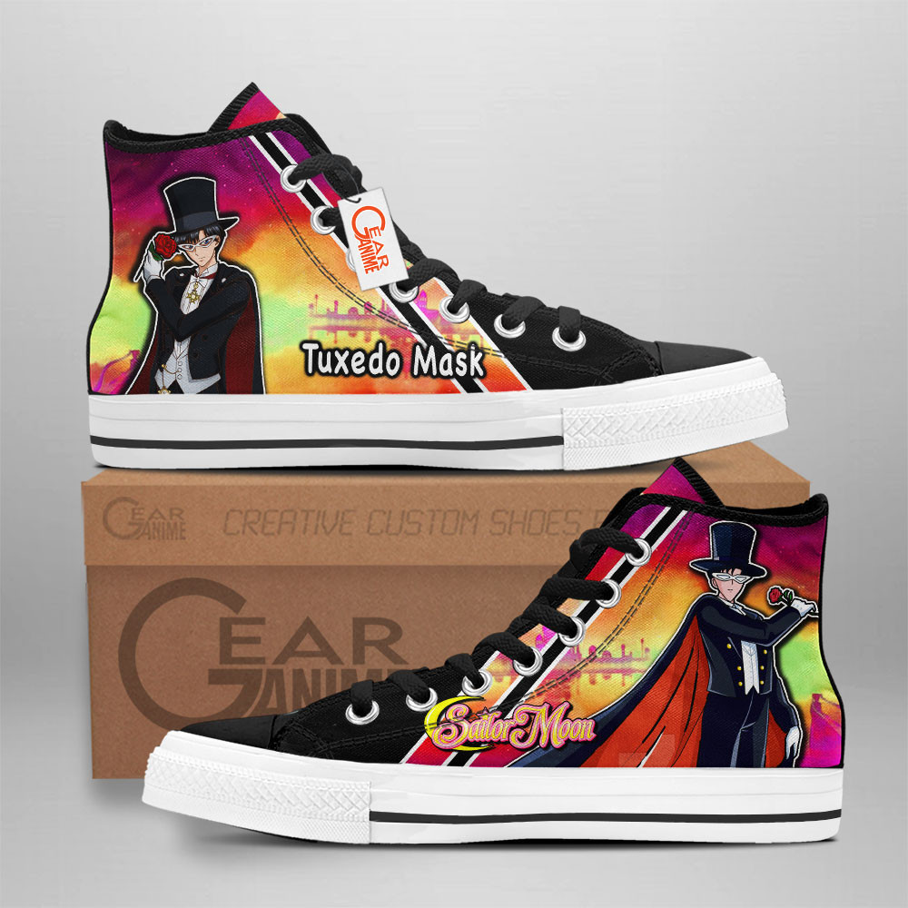 Tuxedo Mask Custom Anime High-Top Canvas Shoes NTT090