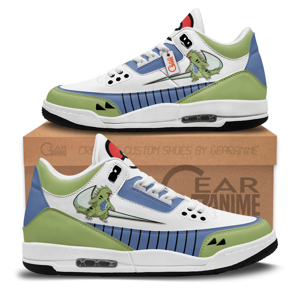 Tyranitar Custom Anime Retro 3 Leather Sneakers