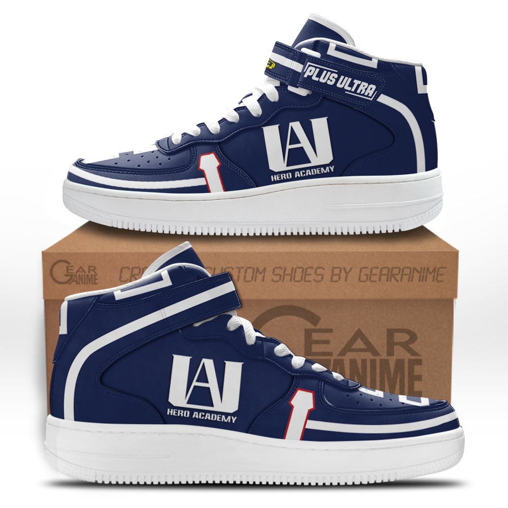 UA High School Uniform Custom Anime Mid-Top Leather Sneakers